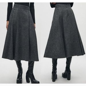 Zara wool blend midi skirt